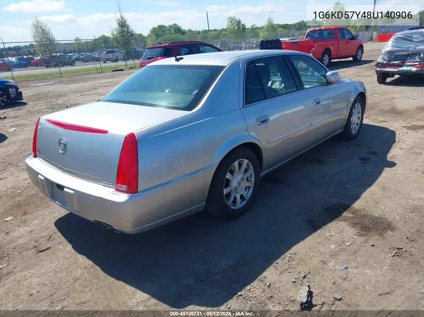 2008 Cadillac Dts 1Sa VIN: 1G6KD57Y48U140906 Lot: 45100731