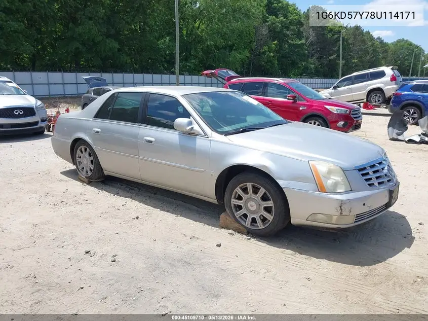 2008 Cadillac Dts 1Sc VIN: 1G6KD57Y78U114171 Lot: 45109710