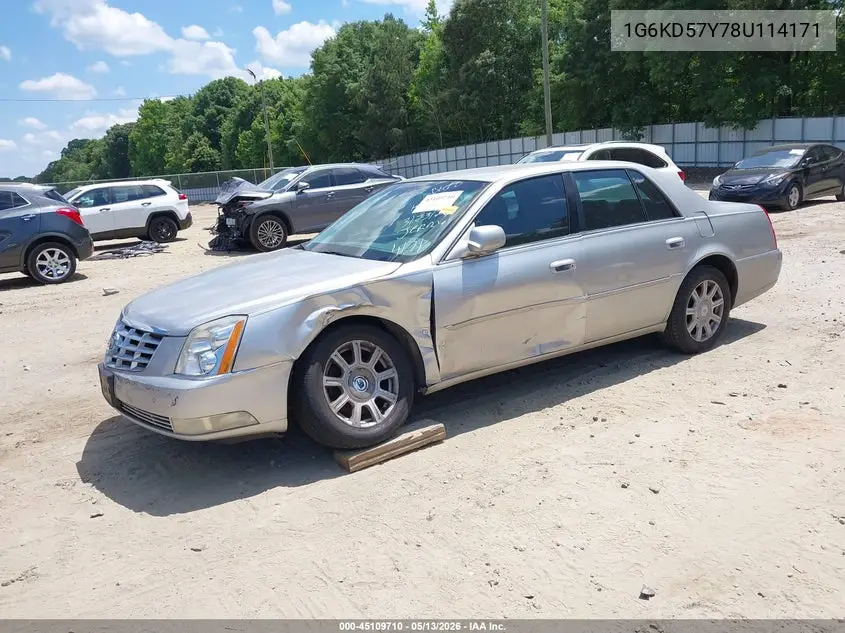 2008 Cadillac Dts 1Sc VIN: 1G6KD57Y78U114171 Lot: 45109710