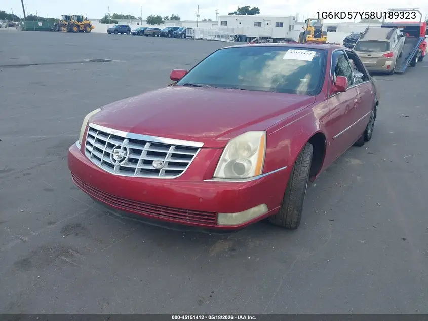 2008 Cadillac Dts 1Sd VIN: 1G6KD57Y58U189323 Lot: 45151412