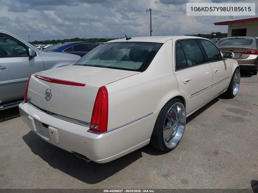 2008 Cadillac Dts 1Sb VIN: 1G6KD57Y98U185615 Lot: 45266527
