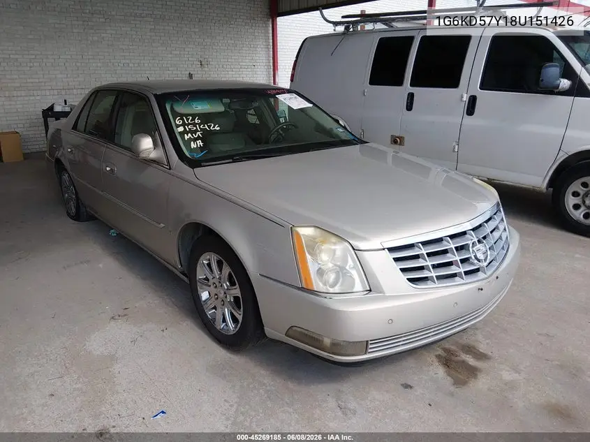 2008 Cadillac Dts 1Sc VIN: 1G6KD57Y18U151426 Lot: 45269185
