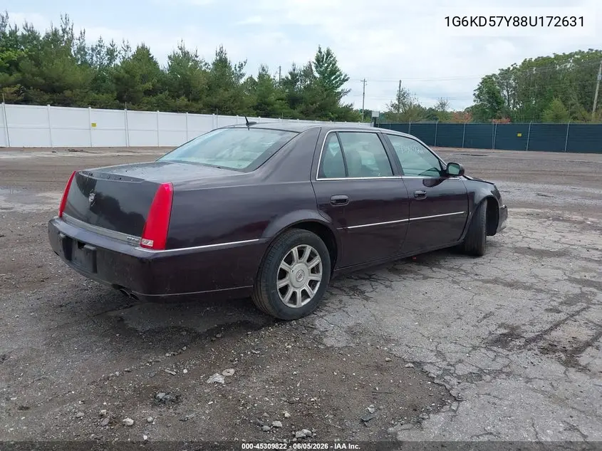 2008 Cadillac Dts 1Sb VIN: 1G6KD57Y88U172631 Lot: 45309822
