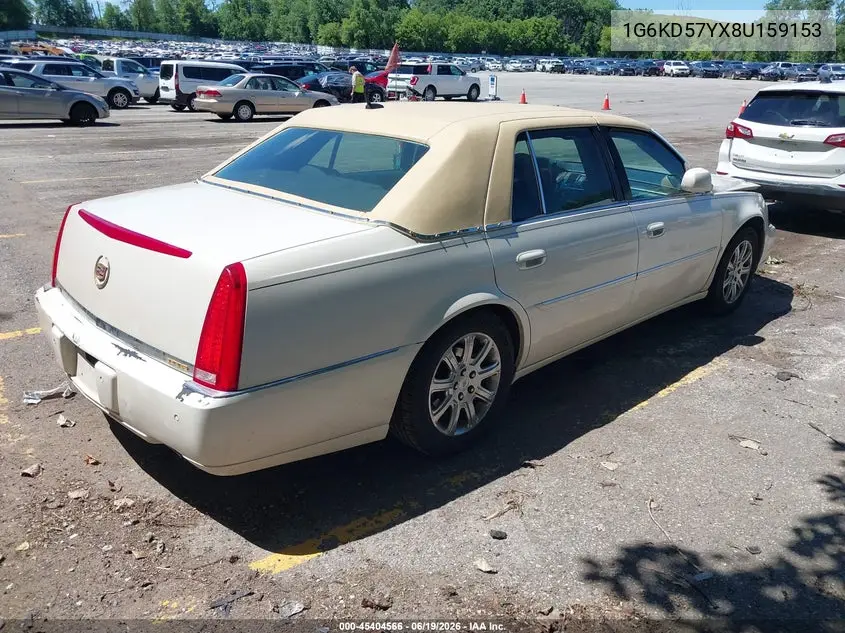 2008 Cadillac Dts 1Sb VIN: 1G6KD57YX8U159153 Lot: 45404566