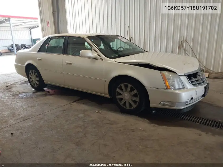 2008 Cadillac Dts 1Sc VIN: 1G6KD57Y18U191702 Lot: 45484684