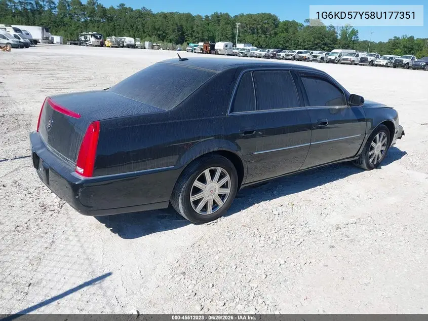 2008 Cadillac Dts 1Sd VIN: 1G6KD57Y58U177351 Lot: 45512023