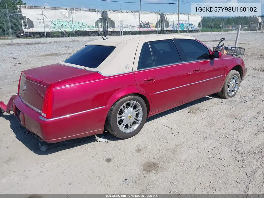 2008 Cadillac Dts 1Sd VIN: 1G6KD57Y98U160102 Lot: 45527199