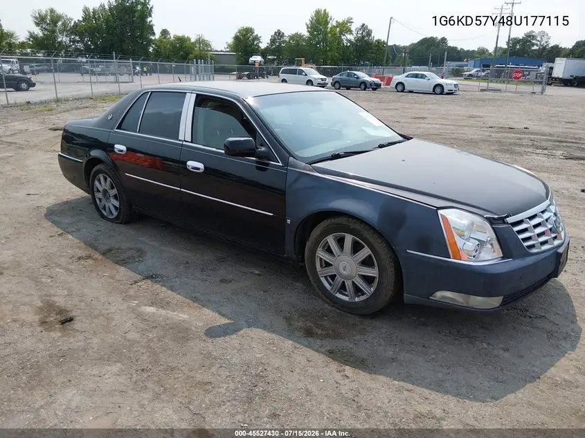 2008 Cadillac Dts 1Sd VIN: 1G6KD57Y48U177115 Lot: 45527430