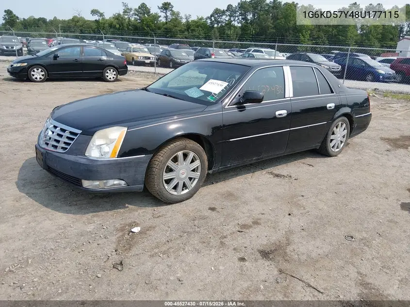 2008 Cadillac Dts 1Sd VIN: 1G6KD57Y48U177115 Lot: 45527430