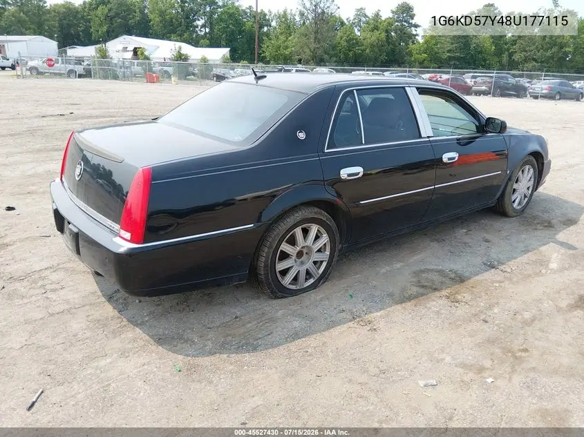 2008 Cadillac Dts 1Sd VIN: 1G6KD57Y48U177115 Lot: 45527430