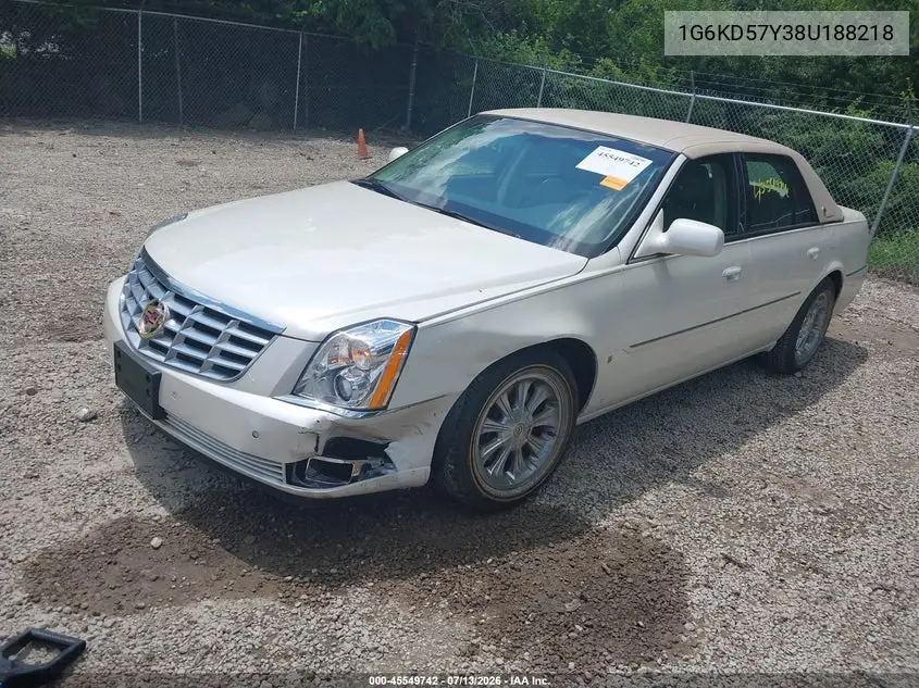 2008 Cadillac Dts 1Sc VIN: 1G6KD57Y38U188218 Lot: 45549742