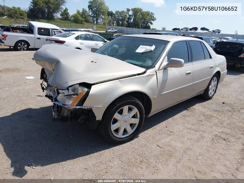 2008 Cadillac Dts 1Sa VIN: 1G6KD57Y58U106652 Lot: 45554387