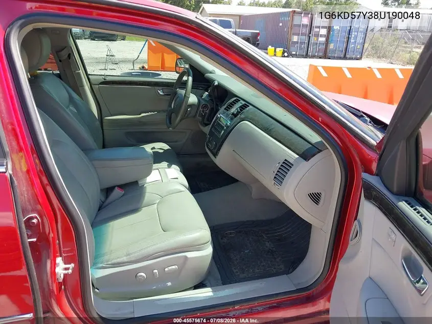 2008 Cadillac Dts 1Sb VIN: 1G6KD57Y38U190048 Lot: 45575674