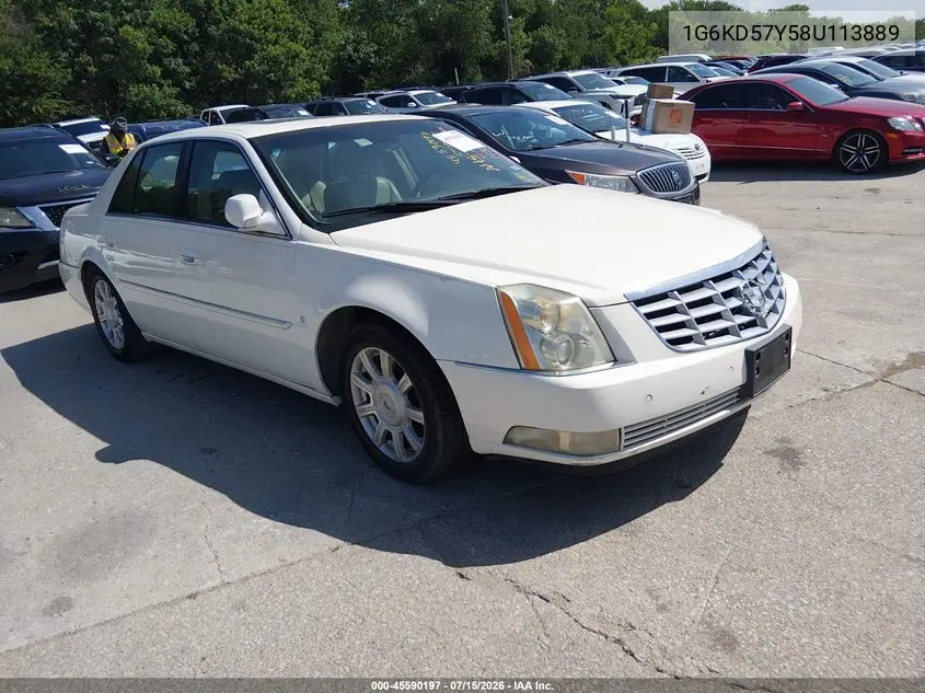 2008 Cadillac Dts 1Sc VIN: 1G6KD57Y58U113889 Lot: 45590197