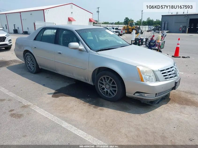 2008 Cadillac Dts 1Sc VIN: 1G6KD57Y18U167593 Lot: 45592245