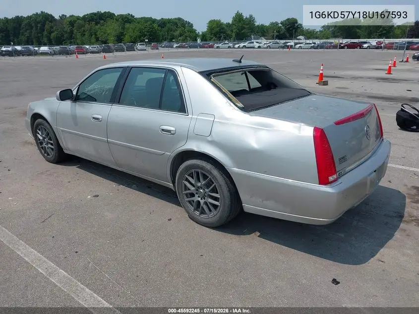 2008 Cadillac Dts 1Sc VIN: 1G6KD57Y18U167593 Lot: 45592245