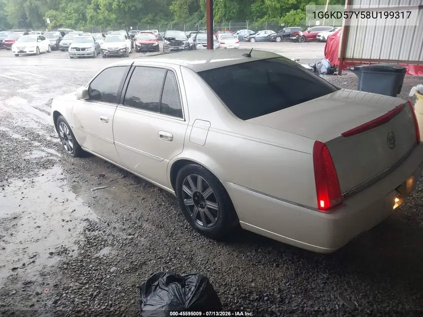 2008 Cadillac Dts 1Sc VIN: 1G6KD57Y58U199317 Lot: 45595009