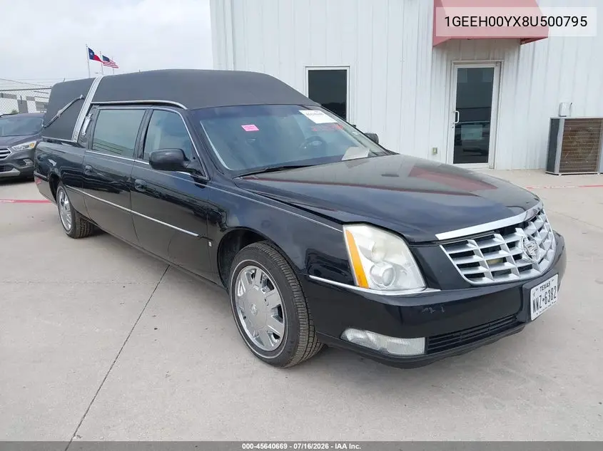 2008 Cadillac Dts Professional 1Sh VIN: 1GEEH00YX8U500795 Lot: 45640669