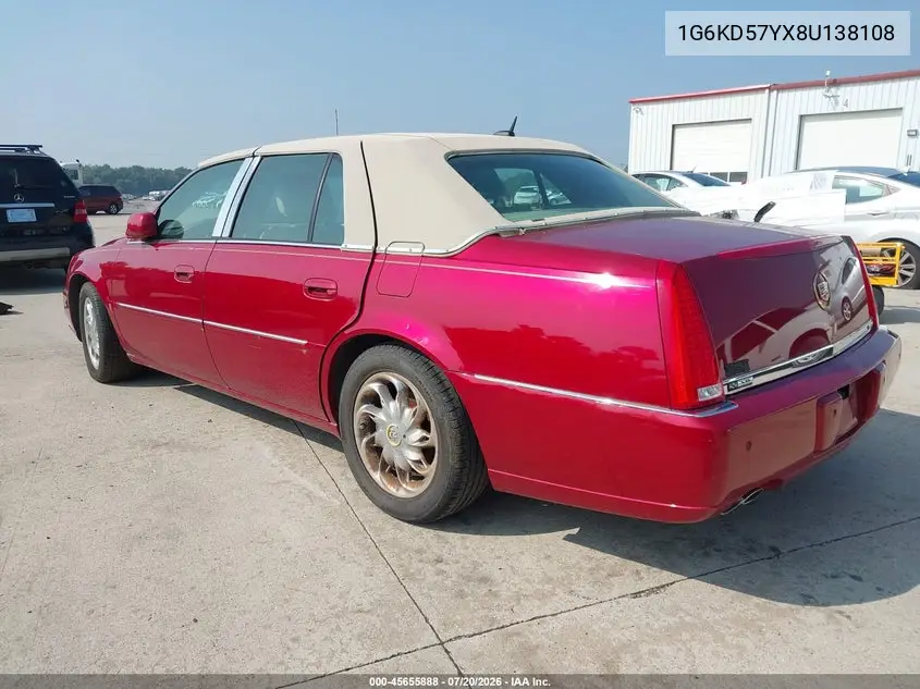 1G6KD57YX8U138108 2008 Cadillac Dts 1Sb
