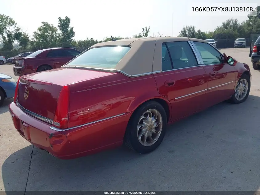 1G6KD57YX8U138108 2008 Cadillac Dts 1Sb