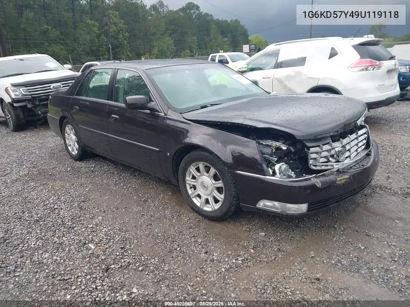 2009 Cadillac Dts 1Sc VIN: 1G6KD57Y49U119118 Lot: 45238697