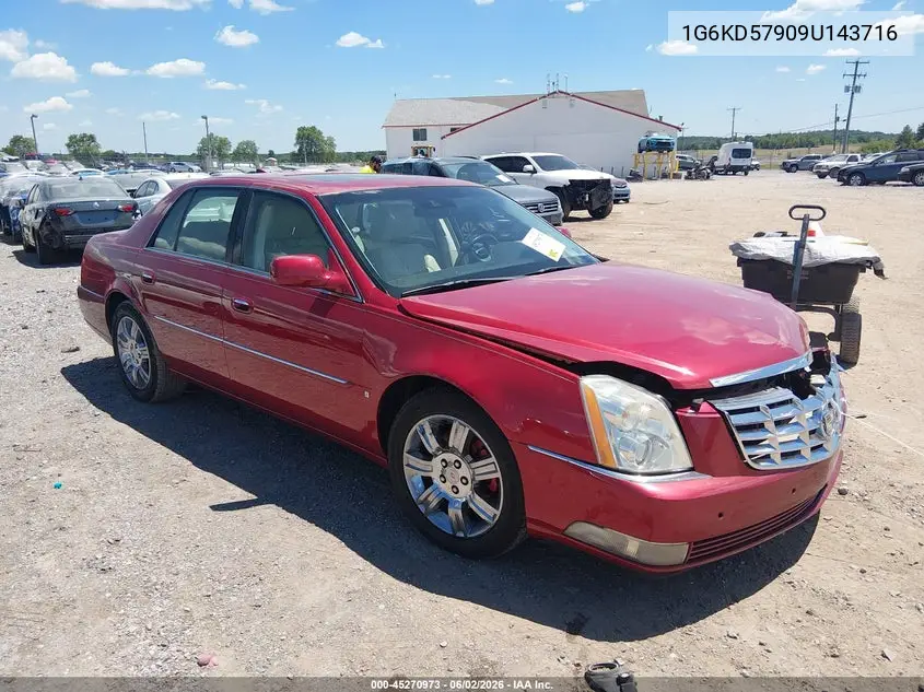 2009 Cadillac Dts 1Se VIN: 1G6KD57909U143716 Lot: 45270973