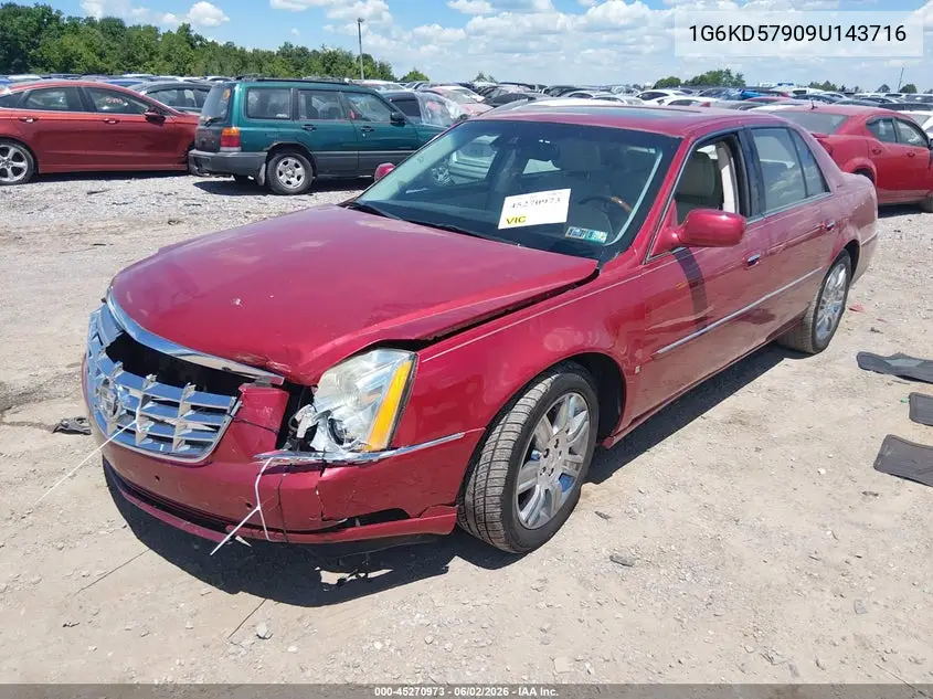2009 Cadillac Dts 1Se VIN: 1G6KD57909U143716 Lot: 45270973