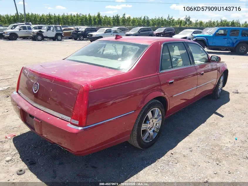 2009 Cadillac Dts 1Se VIN: 1G6KD57909U143716 Lot: 45270973