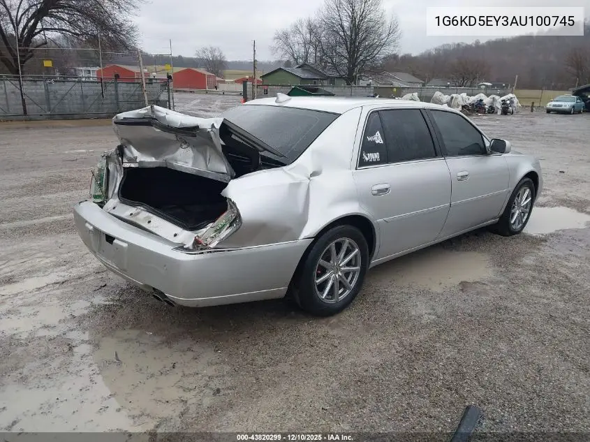 2010 Cadillac Dts Luxury Collection VIN: 1G6KD5EY3AU100745 Lot: 43820299