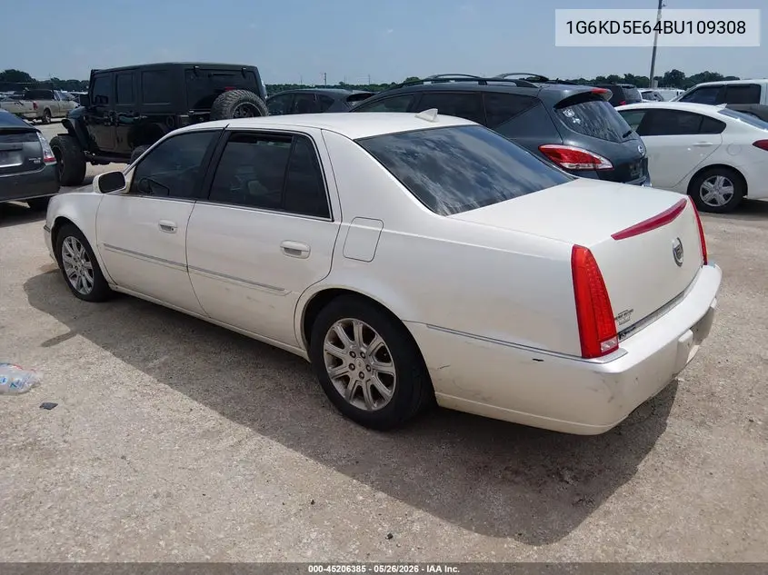 2011 Cadillac Dts Luxury Collection VIN: 1G6KD5E64BU109308 Lot: 45206385