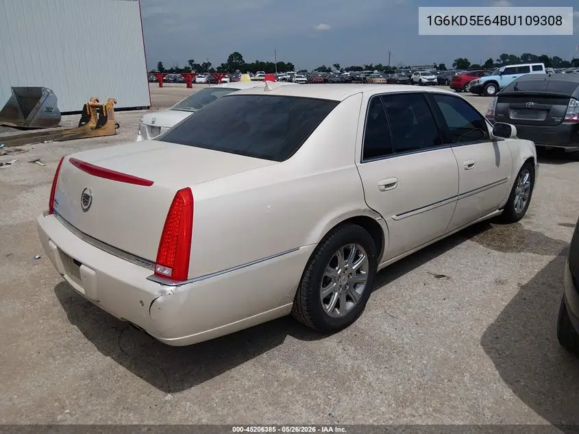 2011 Cadillac Dts Luxury Collection VIN: 1G6KD5E64BU109308 Lot: 45206385