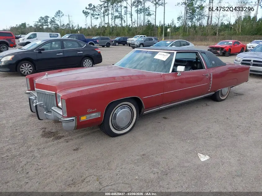 1972 Cadillac Eldorado VIN: 6L47S2Q433296 Lot: 44528437
