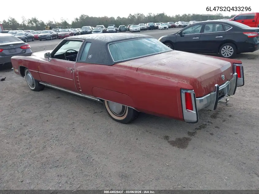 1972 Cadillac Eldorado VIN: 6L47S2Q433296 Lot: 44528437
