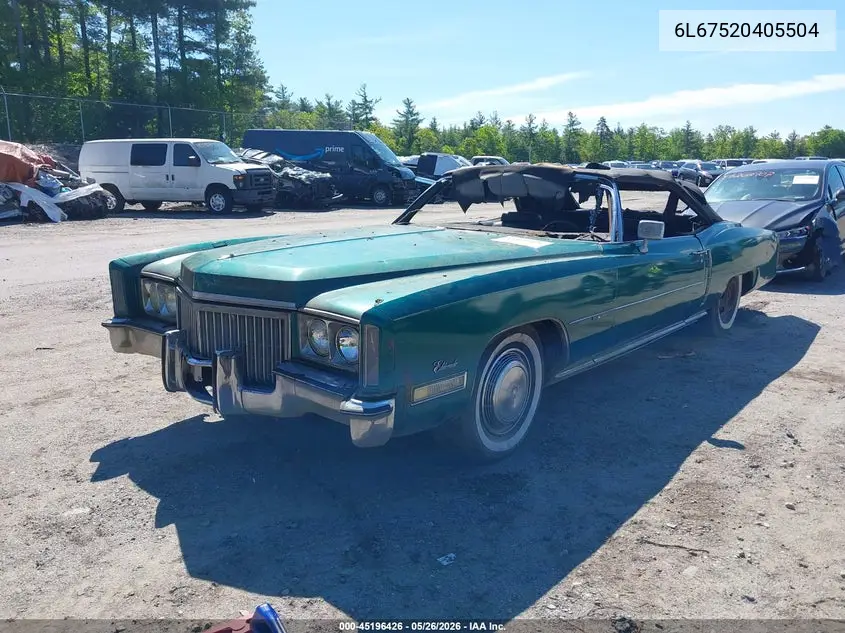 1972 Cadillac Eldorado VIN: 6L67520405504 Lot: 45196426