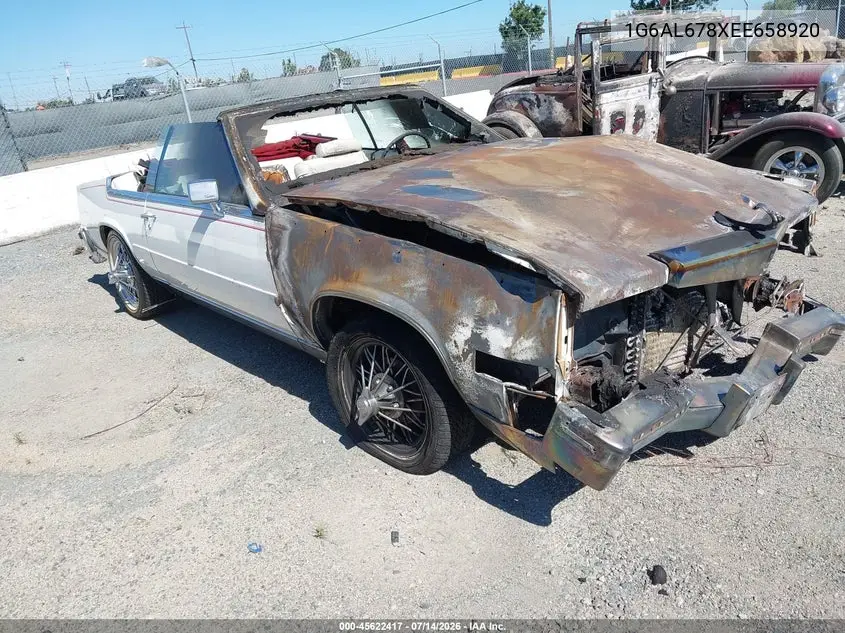 1984 Cadillac Eldorado Biarritz VIN: 1G6AL678XEE658920 Lot: 45622417