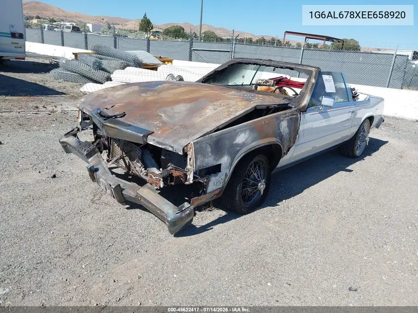 1984 Cadillac Eldorado Biarritz VIN: 1G6AL678XEE658920 Lot: 45622417