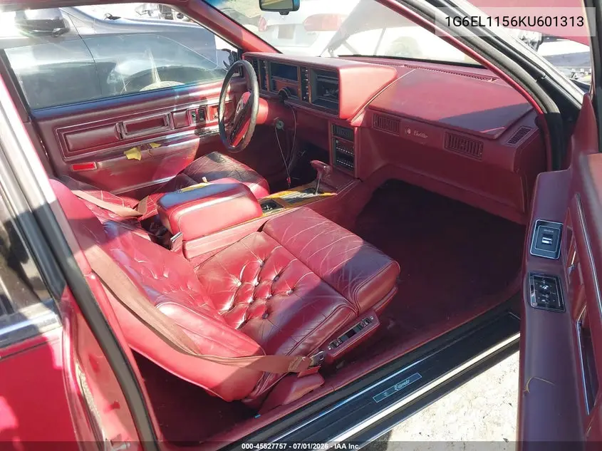 1989 Cadillac Eldorado VIN: 1G6EL1156KU601313 Lot: 45527757