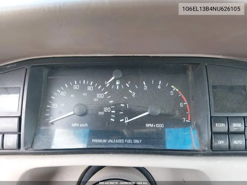 1992 Cadillac Eldorado VIN: 1G6EL13B4NU626105 Lot: 44756218