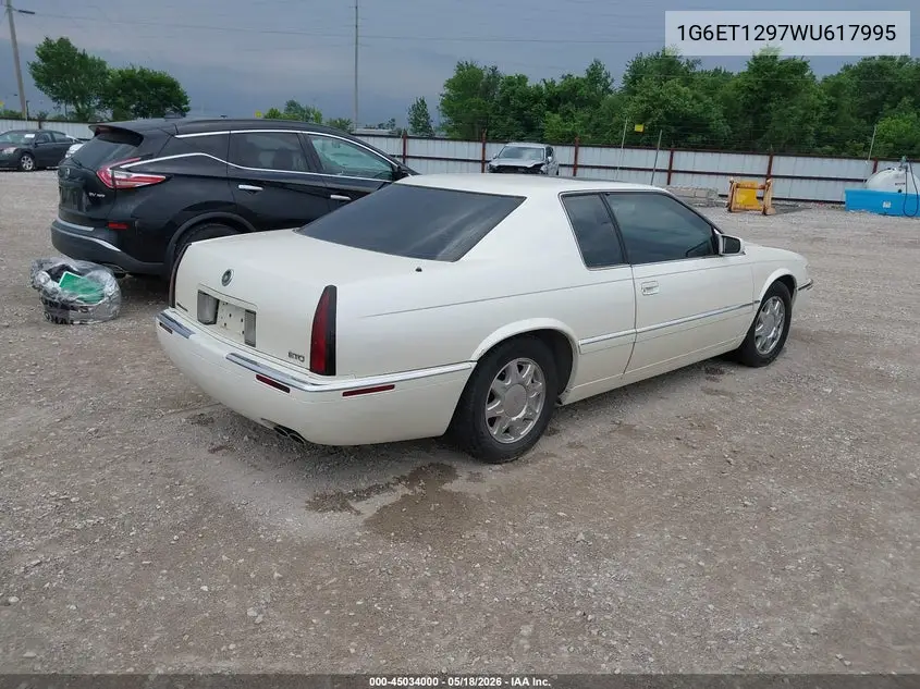 1998 Cadillac Eldorado Touring VIN: 1G6ET1297WU617995 Lot: 45034000