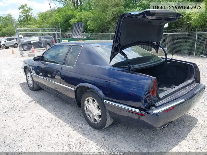 1998 Cadillac Eldorado Standard VIN: 1G6EL12Y9WU602972 Lot: 45313259