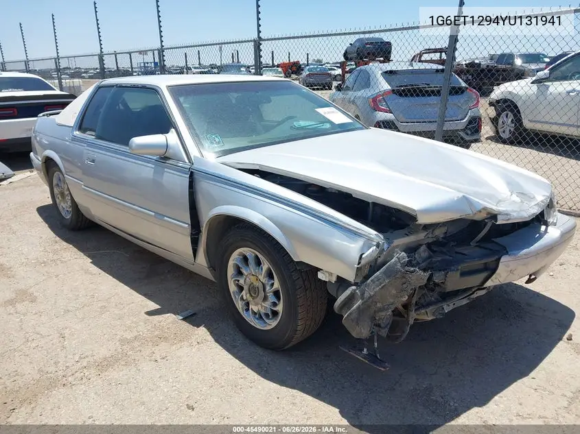 2000 Cadillac Eldorado Etc VIN: 1G6ET1294YU131941 Lot: 45490021