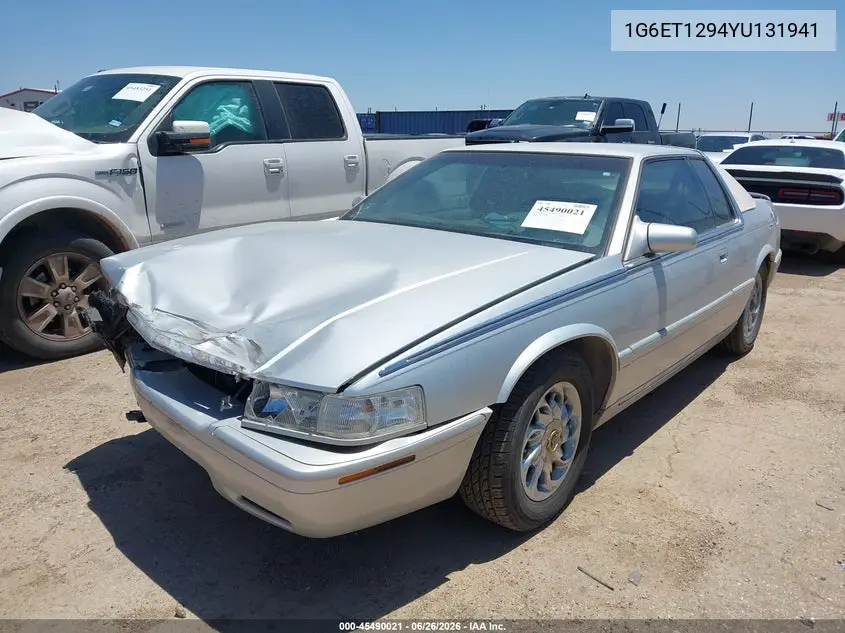 2000 Cadillac Eldorado Etc VIN: 1G6ET1294YU131941 Lot: 45490021