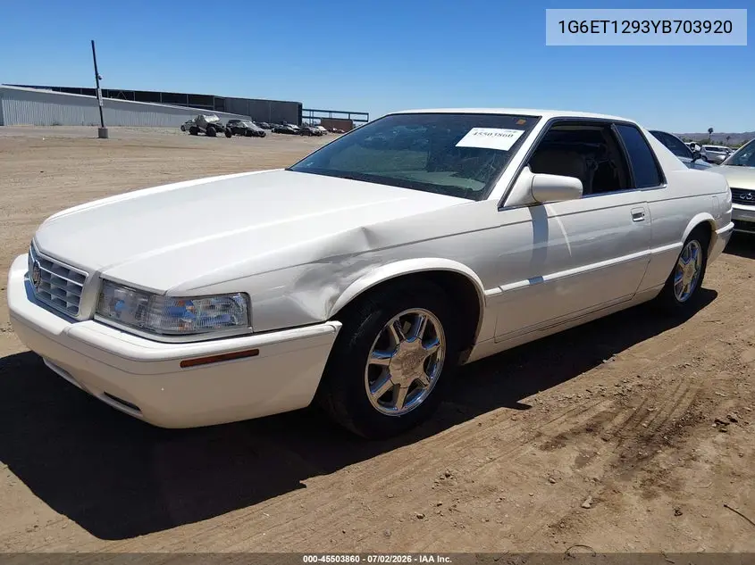 2000 Cadillac Eldorado Etc VIN: 1G6ET1293YB703920 Lot: 45503860
