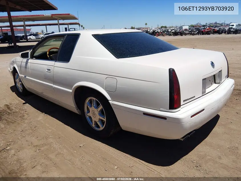 2000 Cadillac Eldorado Etc VIN: 1G6ET1293YB703920 Lot: 45503860