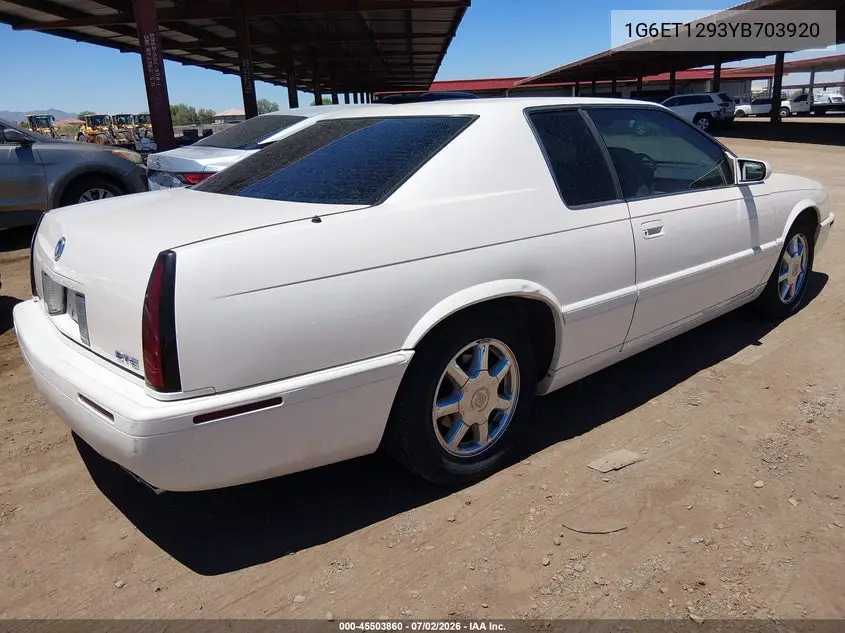 2000 Cadillac Eldorado Etc VIN: 1G6ET1293YB703920 Lot: 45503860