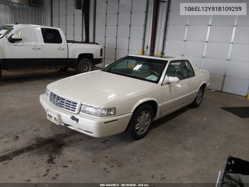 2001 Cadillac Eldorado Esc VIN: 1G6EL12Y51B109259 Lot: 45425675