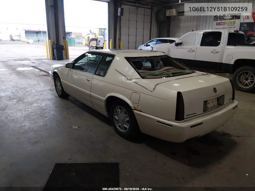 2001 Cadillac Eldorado Esc VIN: 1G6EL12Y51B109259 Lot: 45425675