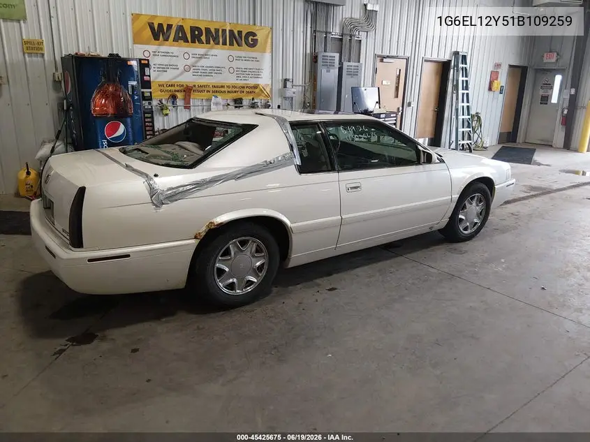 2001 Cadillac Eldorado Esc VIN: 1G6EL12Y51B109259 Lot: 45425675