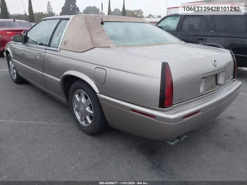 2002 Cadillac Eldorado Etc VIN: 1G6ET12942B101292 Lot: 43589377