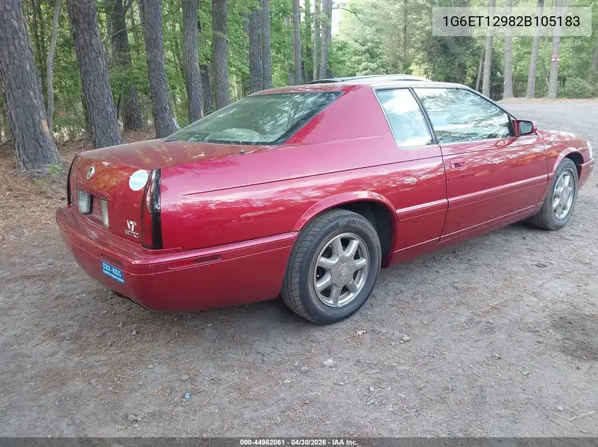 2002 Cadillac Eldorado Etc VIN: 1G6ET12982B105183 Lot: 44962061